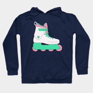 Roller Skate Roller Blade 90s Aesthetic Nostalgia Minimalist Hoodie